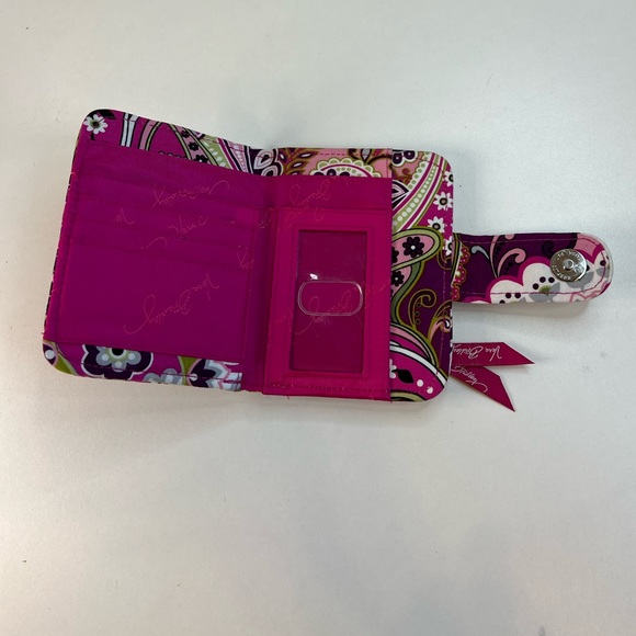 Vera Bradley Wallet In Pink, Green and Brown - Picture 8 of 11